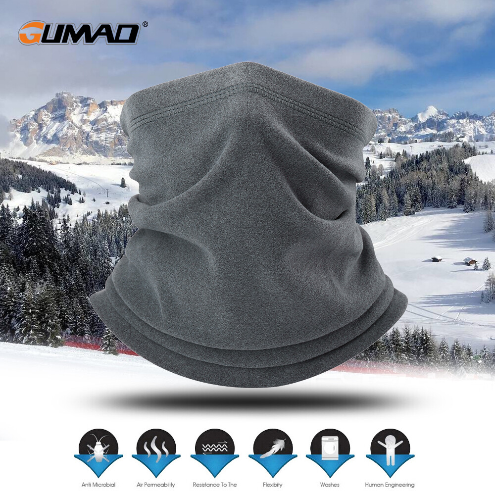 Neck Gaiter Warmer Polar Fleece Neck Scarf Winter Ski Tube Scarf Half Face Mask