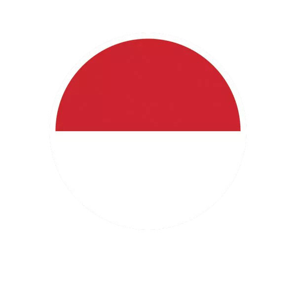 Round Indonesian Flag Sticker Decal