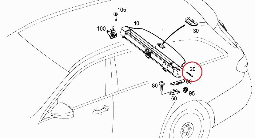 Genuine Mercedes-Benz Locking Load Cover Set E-Class 213 Black