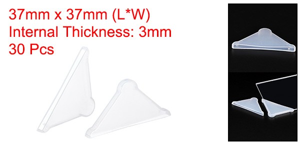 30Pcs 37x3mm PP Corner Protector Triangle