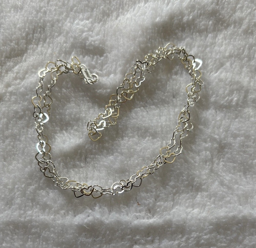 Silver Heart Chain Necklace