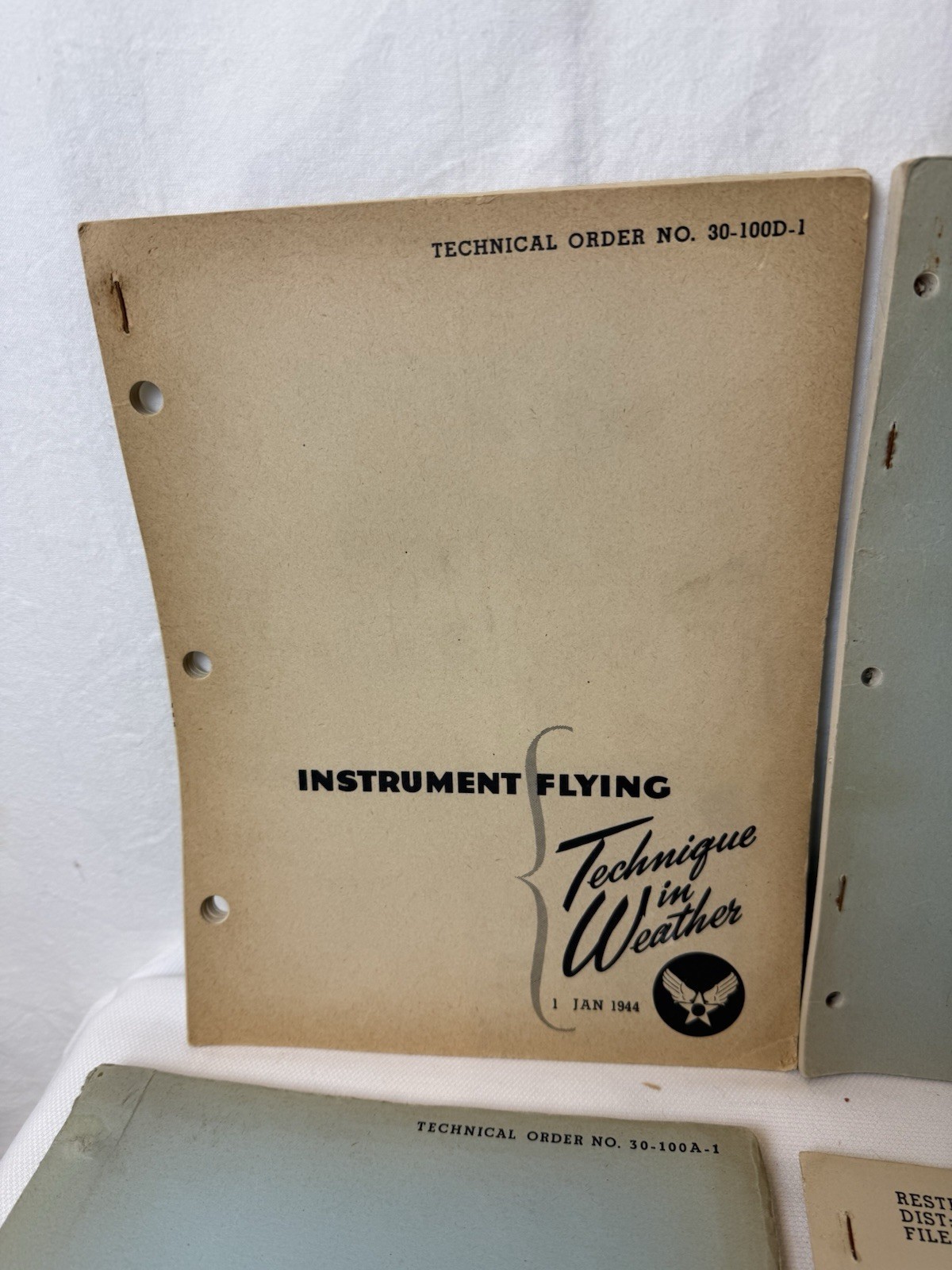 Vintage Set Of WW2 USAAF Flight Training Manuals (6) and More, 1943-1944