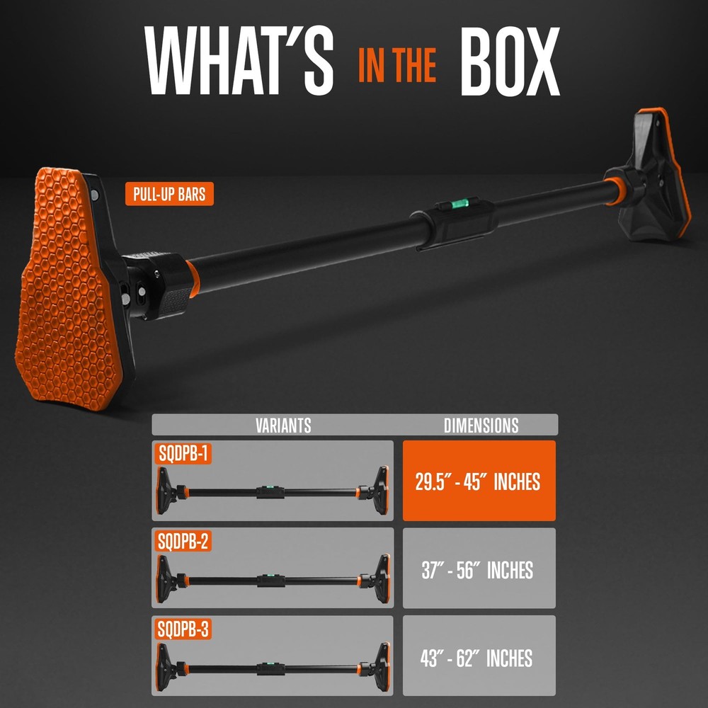 Adjustable Pull-Up Bar - Strength Training Exercise Equipment with Automatic ...