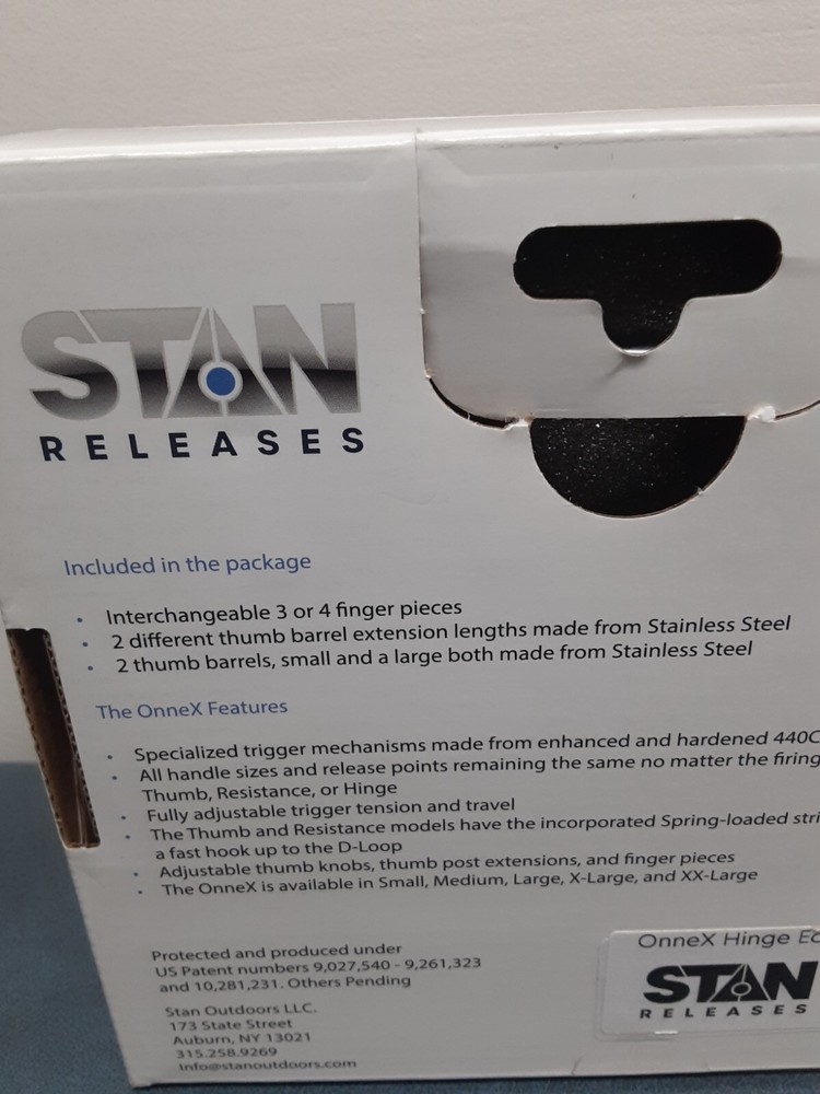 Stan Outdoors Onnex Hinge Release/Echo Gray / Size Extra Large/ 8438 - NEW