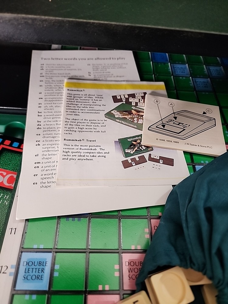 Vintage Spears Scrabble Deluxe Game With Turntable & Electronic Timer WORKS