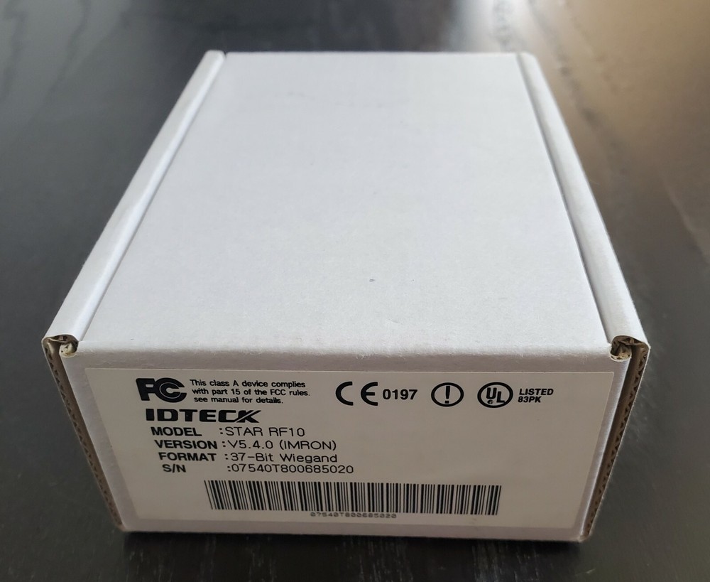 IDTECK STAR RF-10 37BIT WIEGAND PROXIMITY CARD READER (RFID) *NEW*