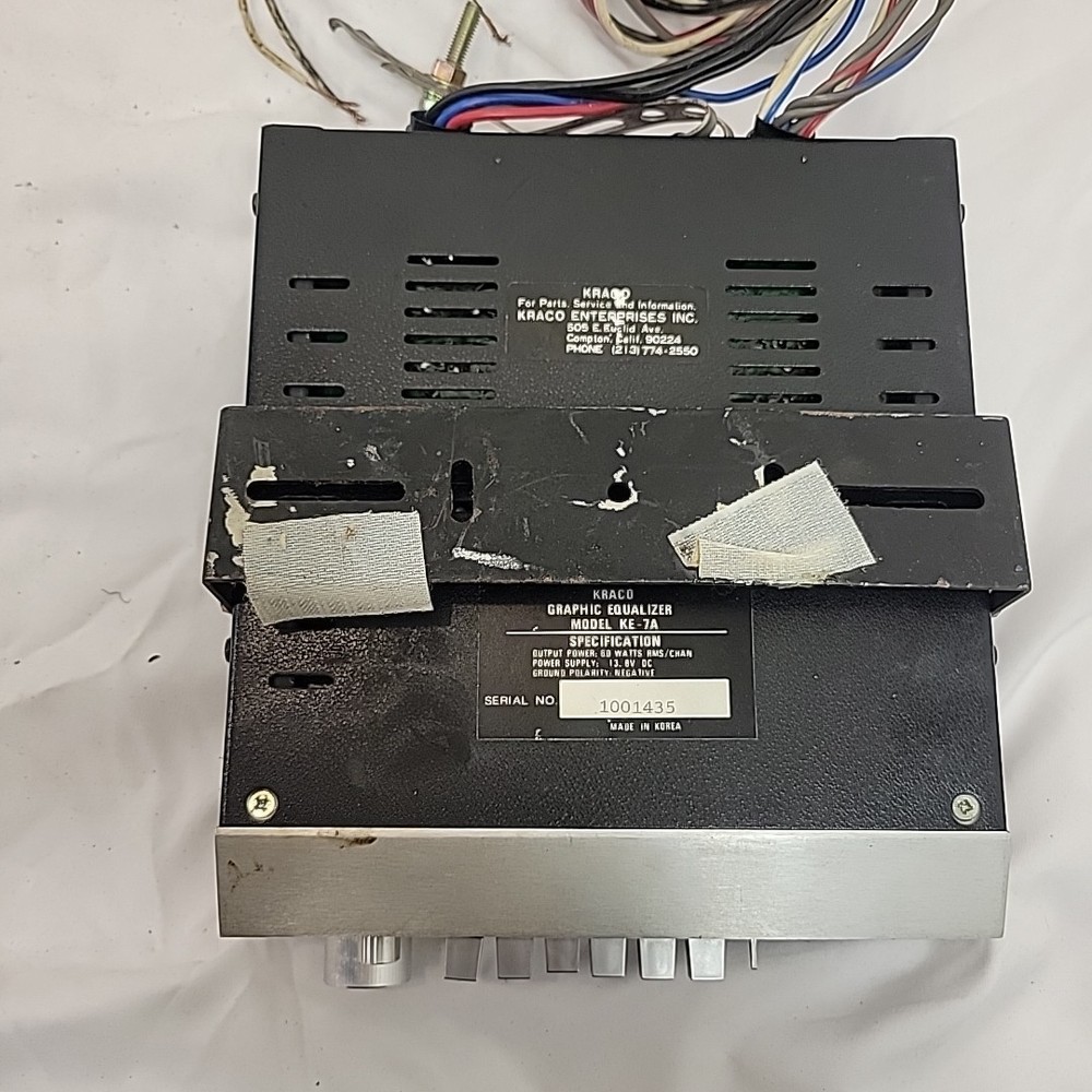 Kraco KE-7A Graphic Equalizer Car Audio Untested As Is
