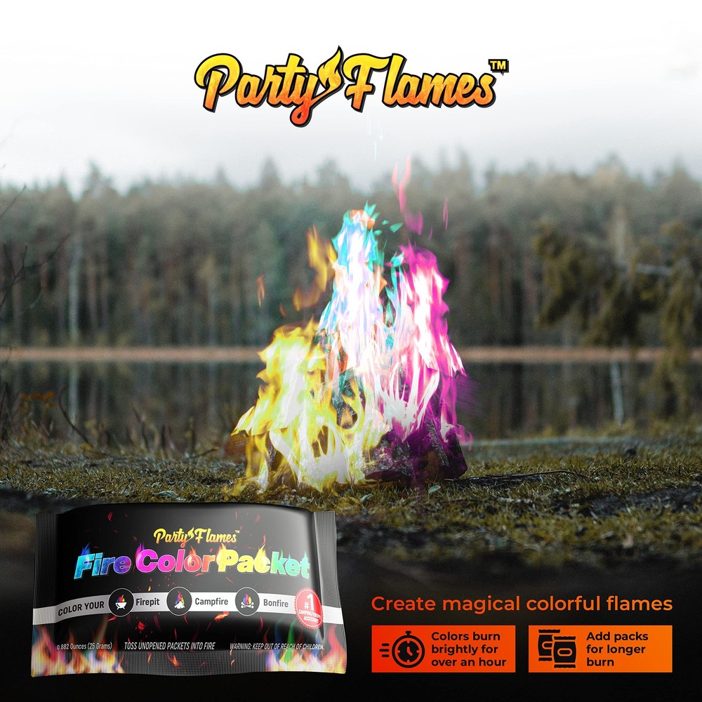 Magic Campfire Fire Color Changing Packets for Pit (25 Original 25 Pack