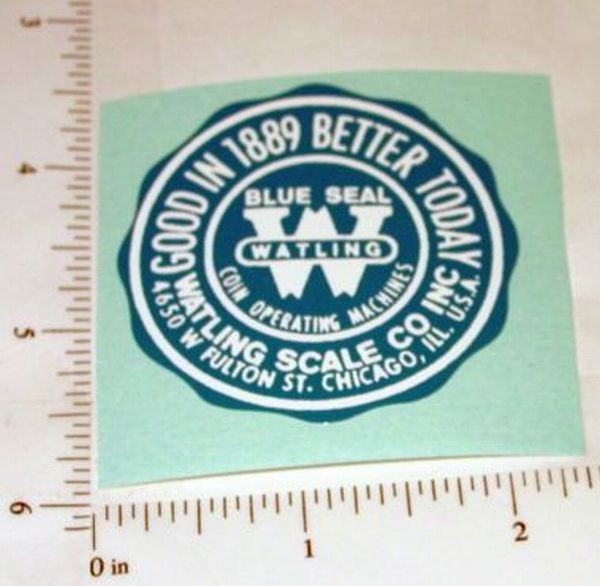 Watling Scale Company Replacement Sticker V-52