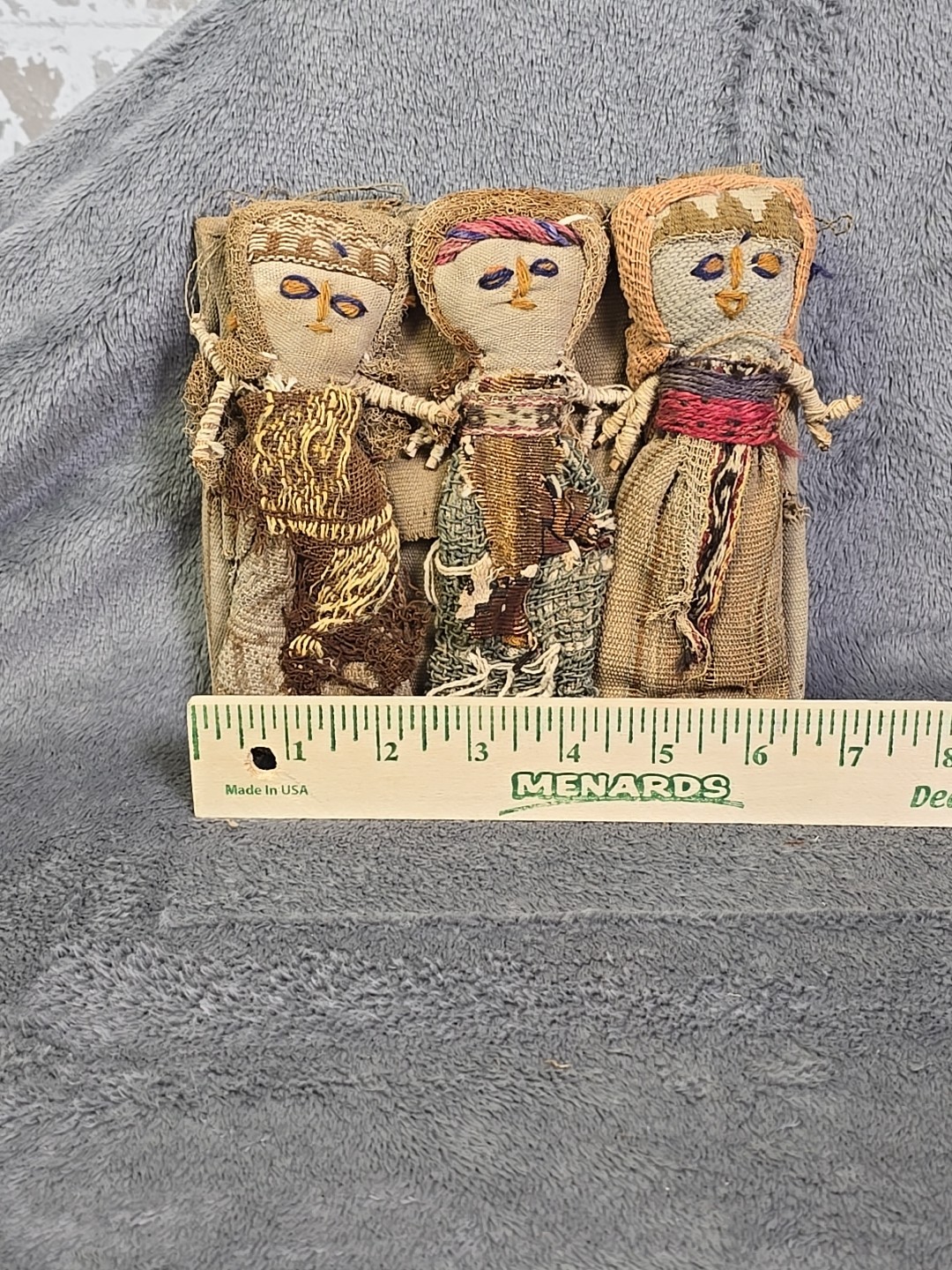 Peruvian Textile Cloth Burial Dolls Ancestor Remembrance Chancay Vintage
