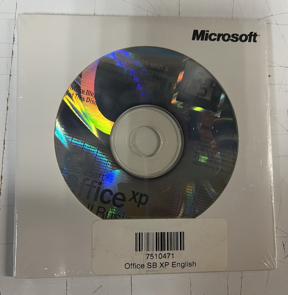 Microsoft Office XP Small Business Software 2002 CD New In Package