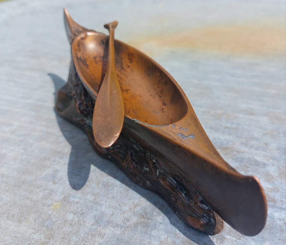 Bronze Canoe Shaped Sculpture