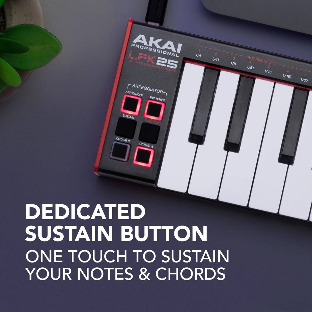 Akai Professional LPK25 - USB MIDI Keyboard Controller with 25 Responsive Synth
