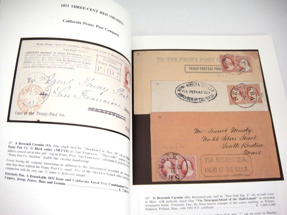 Siegel Stamp Auction Catalog Kapiloff Collection 1851-57 Issue Covers 1992 #744