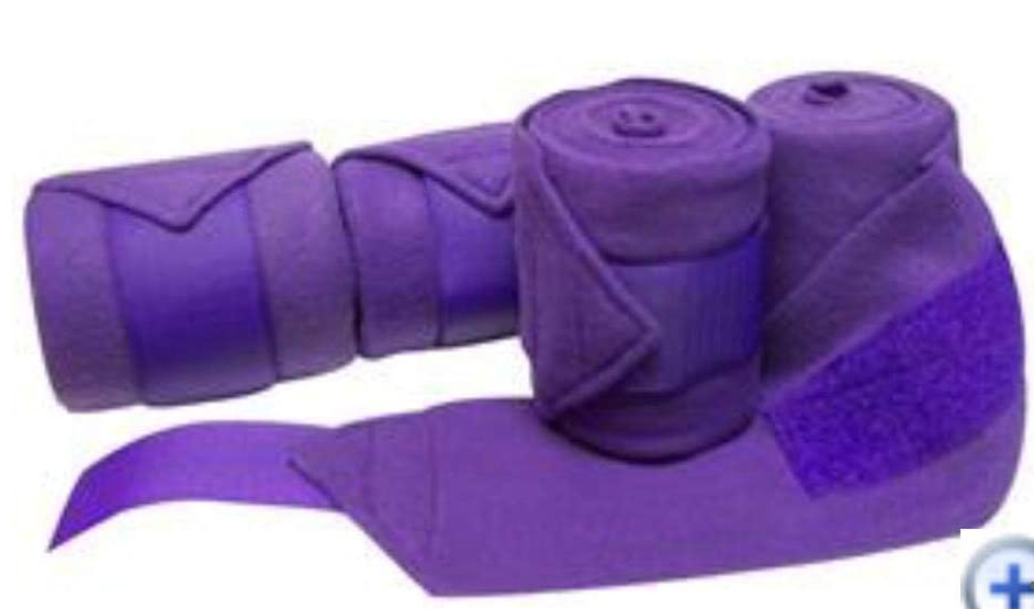 HORSE FLEECE BANDAGES / POLO WRAPS / STABLE WRAPS EQUESTRIAN LEG WRAPS SET OF 4