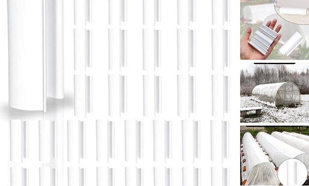 32PCS White Clamp for 1/2 Inch Greenhouses PVC Pipe, Row Covers, Shelters,