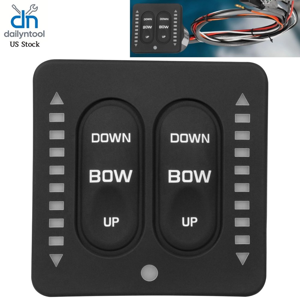 For Marine LED Trim Tab Switch Kit Integrated Indicator Tactile Boat Control