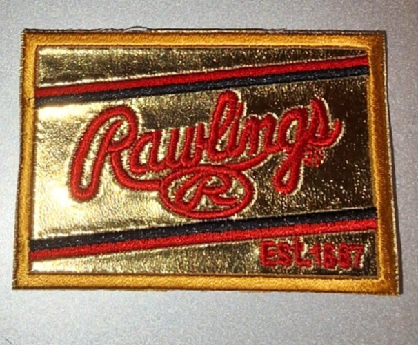 GOLD GLOVE RAWLINGS IRON ON PATCH 3" X 1.75" FAST FREE SHIPPING