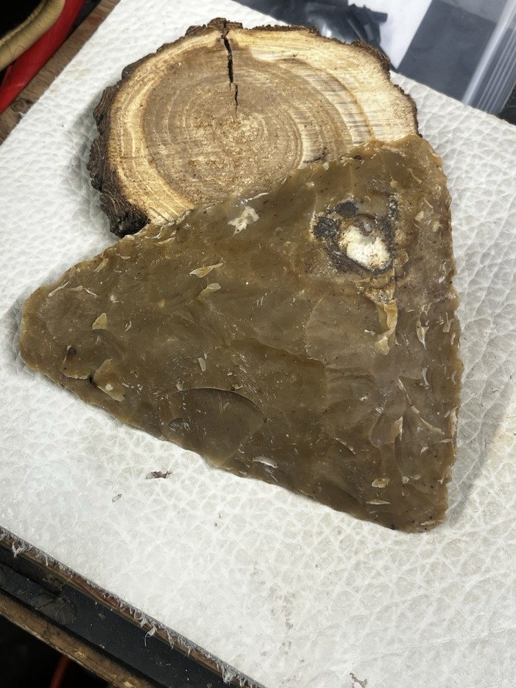 stone axe head~flint River Chert~USA MADE