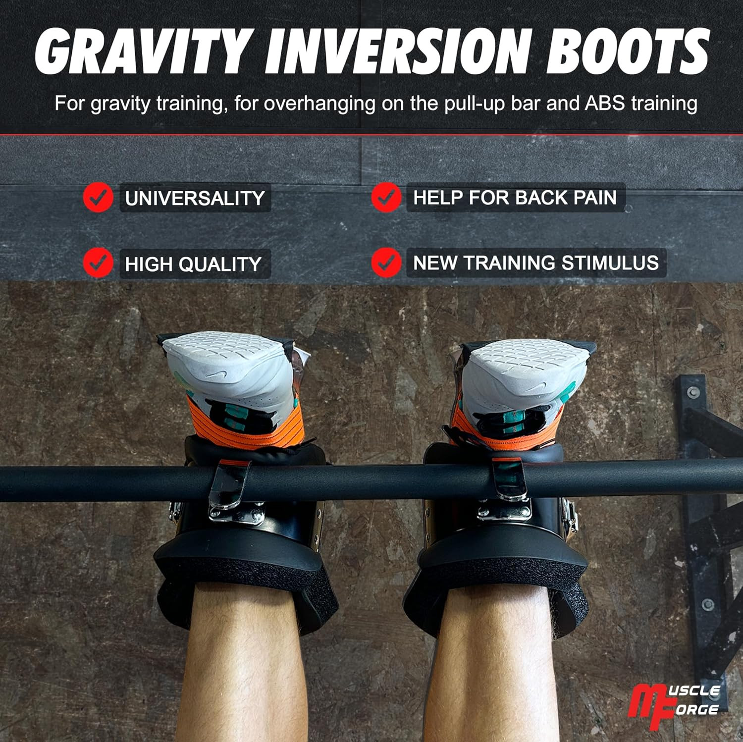 Gravity Boots with Safety Lock, Inversion Boots for Gravity Fitness Training (Pa