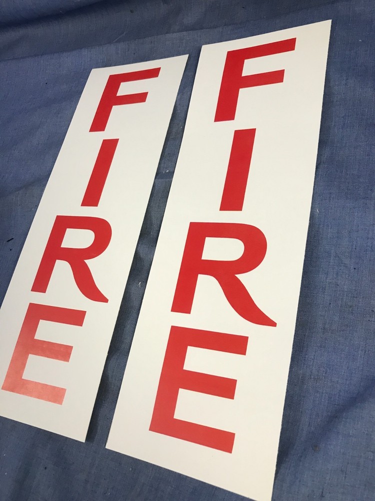 Fire Decals Stick On Pair Gamewell Fire Alarms Firefighter