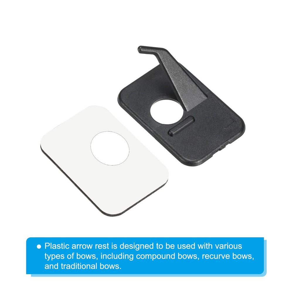 Arrow Rest Plastic Adhesive Archery Arrow Support for Left Hand, 12 Pack