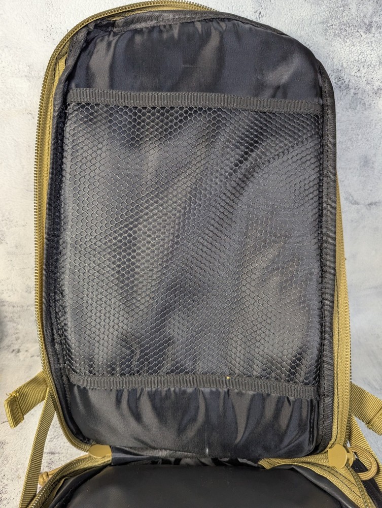 Gurkha Cigars Tactical Backpack Black/Tan Multiple Pockets EUC