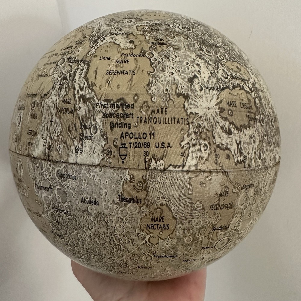Vintage Replogle Celestial Globes Mars & Moon 6” Celestial