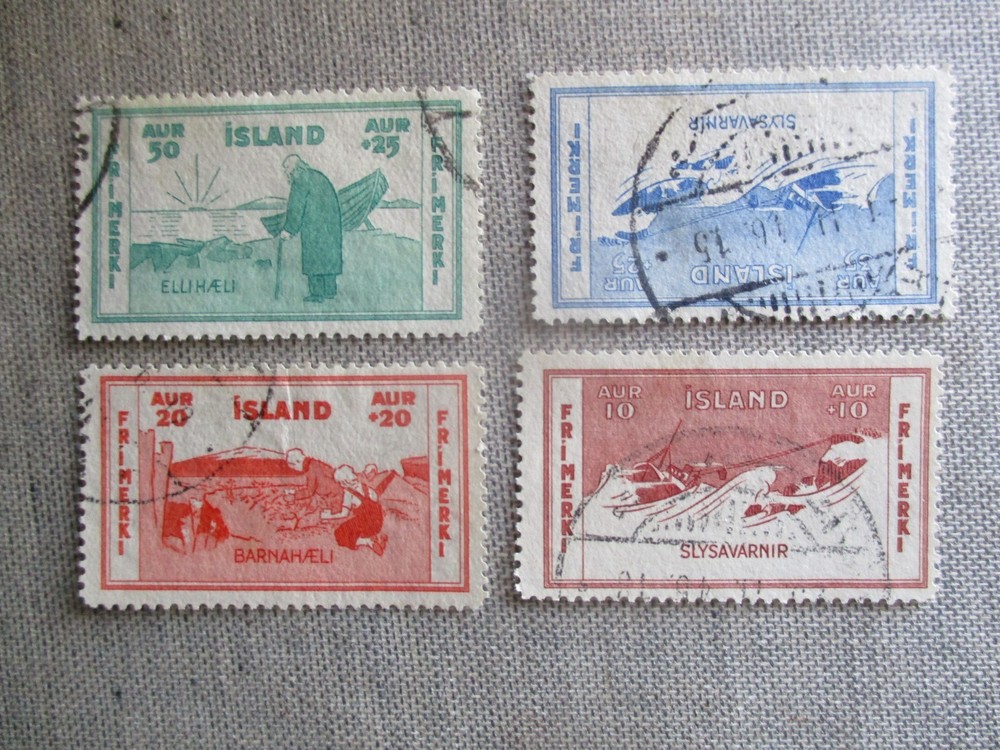 Iceland, Scott# B1-B4, used