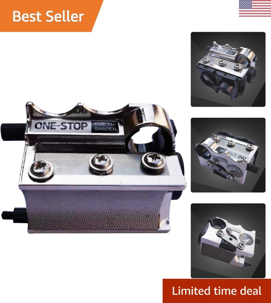 Billiard Cue Tip Shaping Tool - Versatile & Easy Operation with Instructions