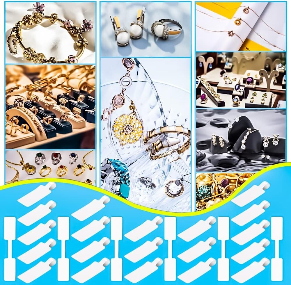 2000 Pcs Blank Jewelry Price Tags Jewelry Stickers Necklace Ring Display Labels