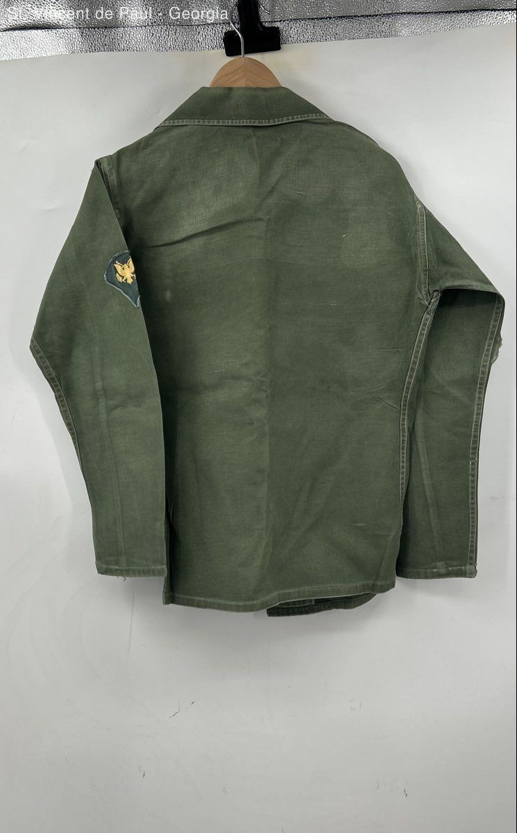 Vintage Military Og 107 Santeen Shirt Men's Size Large 60s Flaw