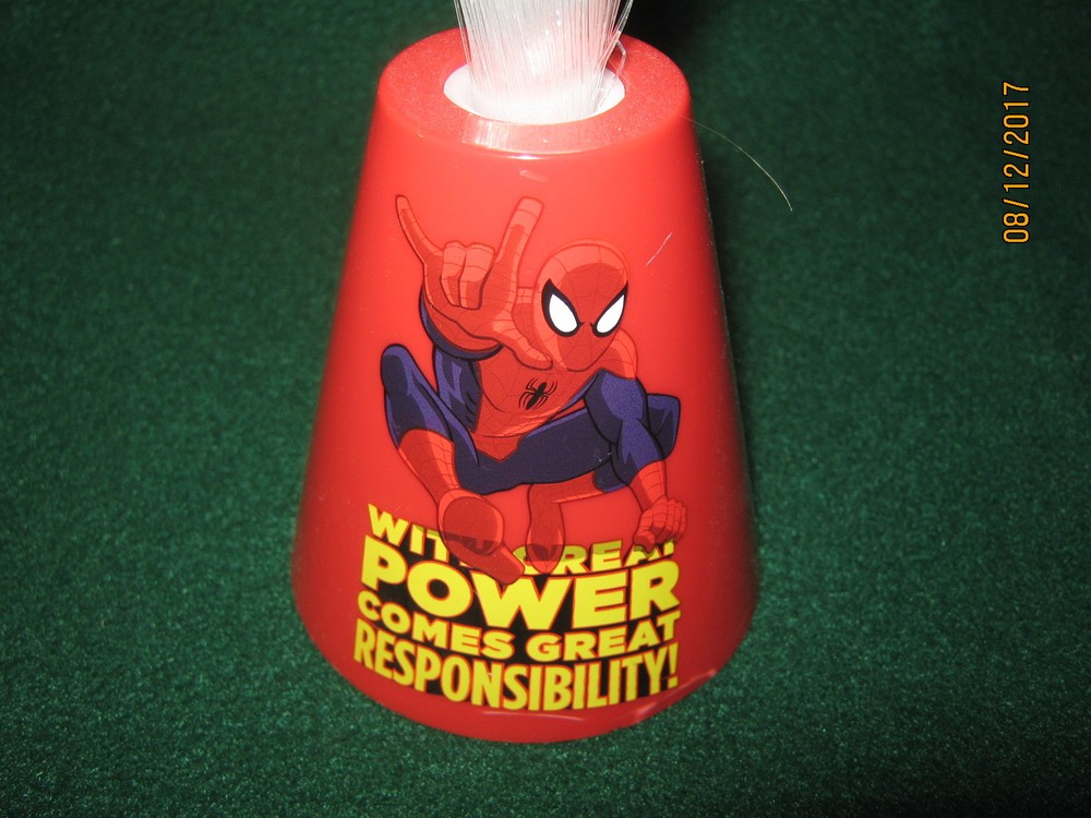 SPIDER-MAN Web Table/Night LIGHT (Changes Colors) MARVEL 2014 (13"s High)