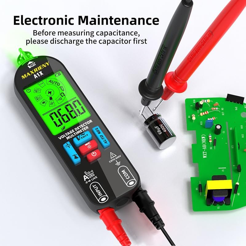 Digital Multimeter Rechargeable Electrical Tester NCV with Audible and Visual