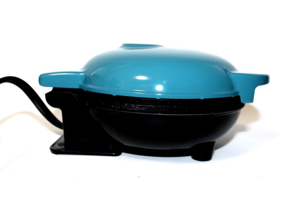 Mini Maker Grill 4" Cooking Surface Nonstick 350 Watts Blue PREOWNED