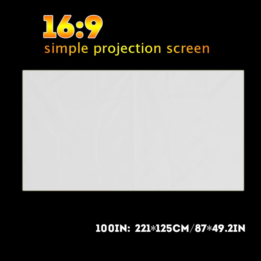 Hot (100 Inch) White Projector Curtain Flodable Translucent Screen