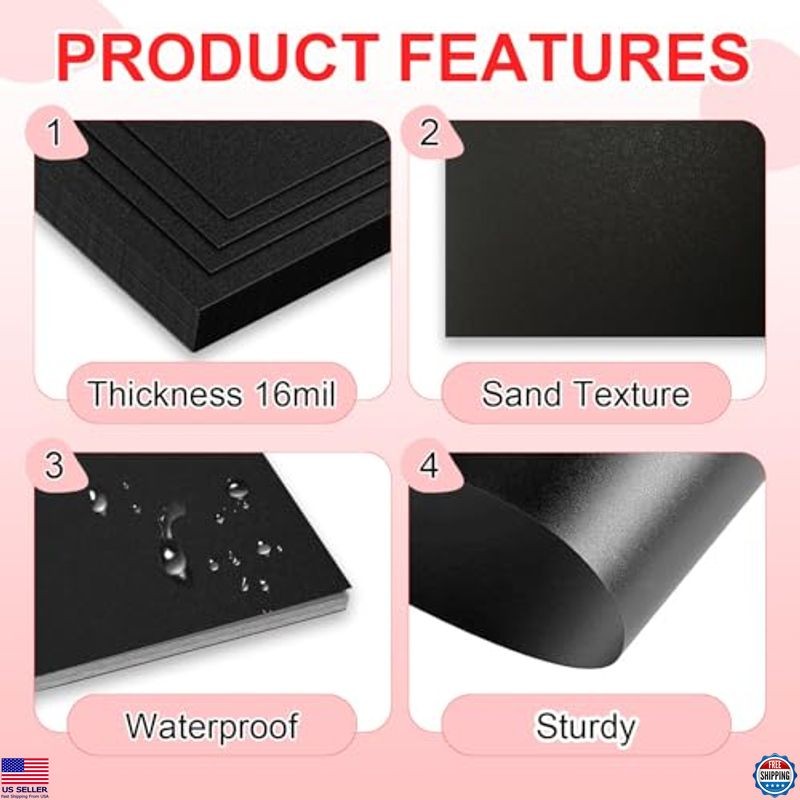 HOUYEE 100 Pack 16 Mil Poly Binding Covers,Sand Texture Binding Presentation