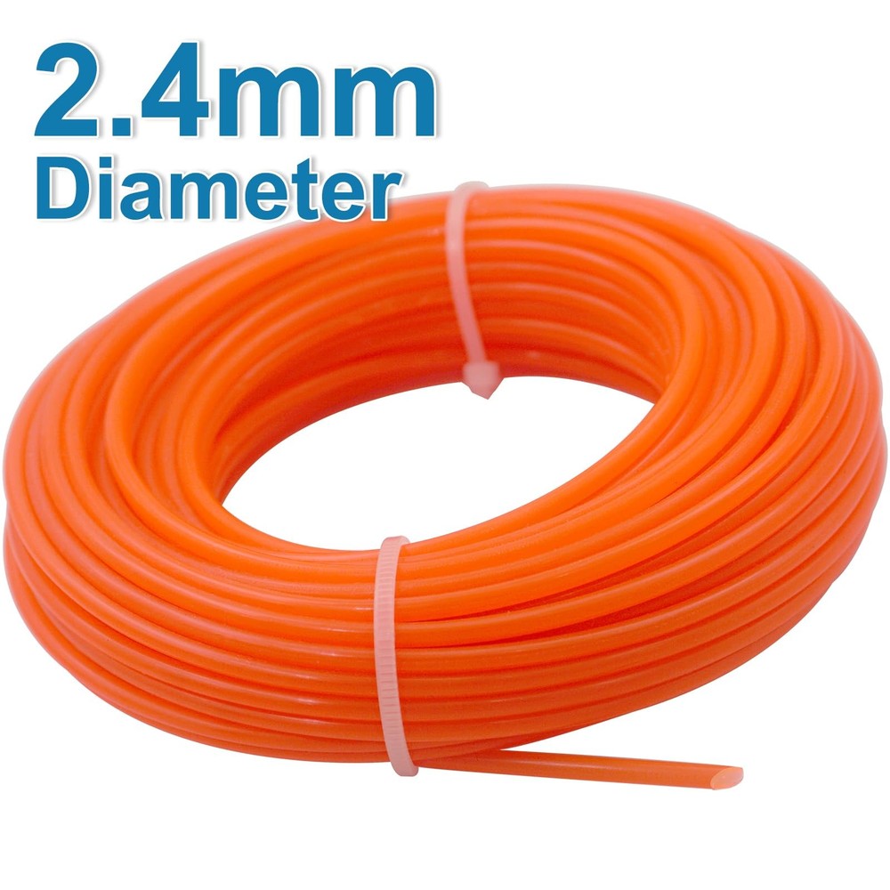 2-Pack Grass Trimmer Line .095'' 98ft per Spool (196ft Total) String Orange