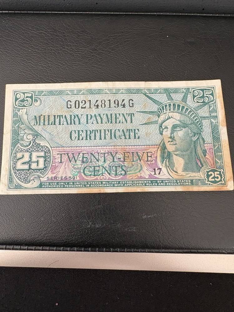 Military Payment Certificate 25Cents