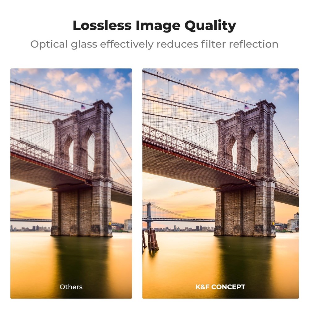 52mm ND64 Lens Filter 6-Stop Fixed Neutral Density Filter 28 Multi-Layer Coat...