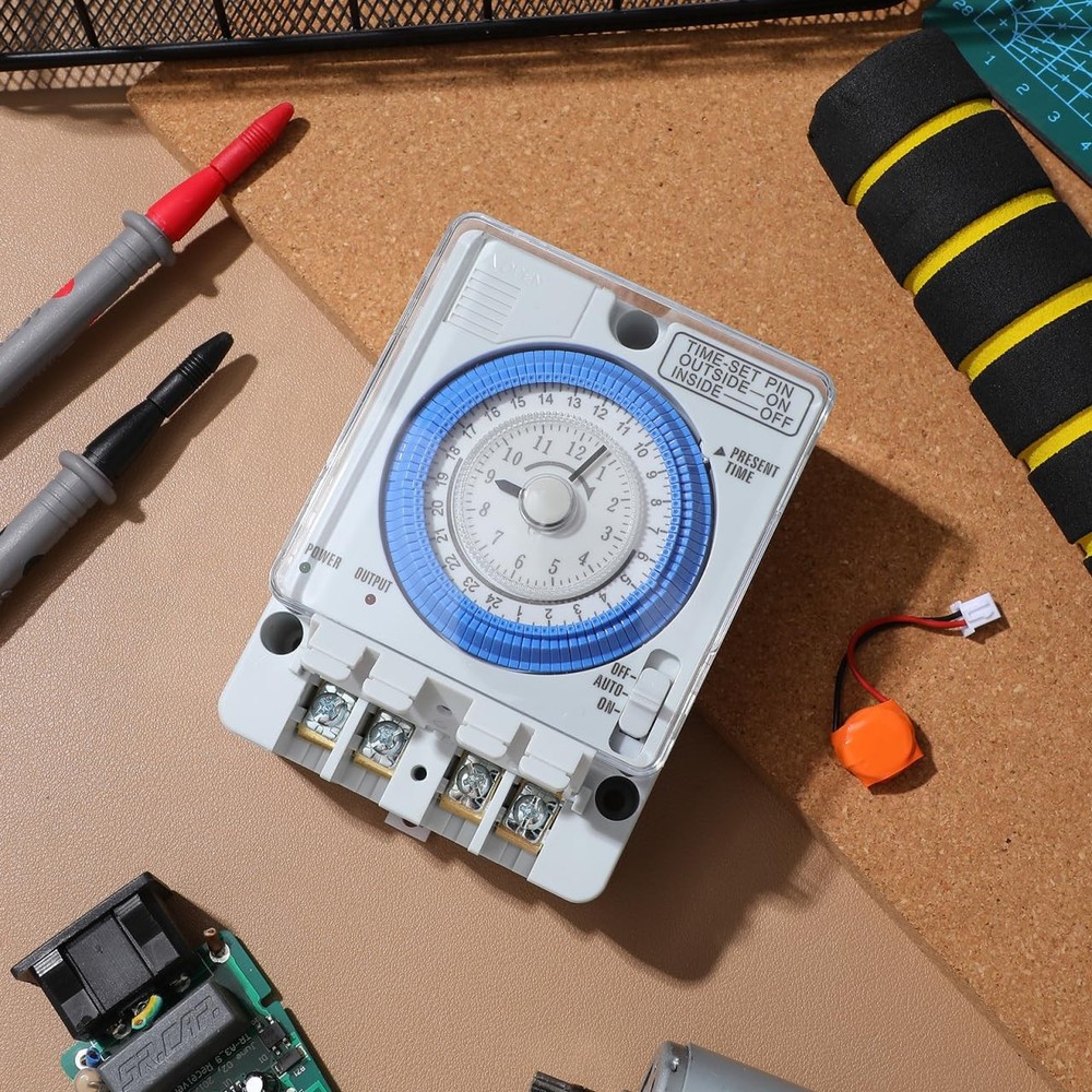 Precise Mechanical Timer, Adjustable Mechanical Time Control Switch, 12V AC/D...