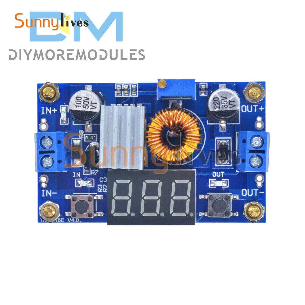 2PCS 5A Adjustable DC Step-down Digital Module LED Driver Buck Conversion Module