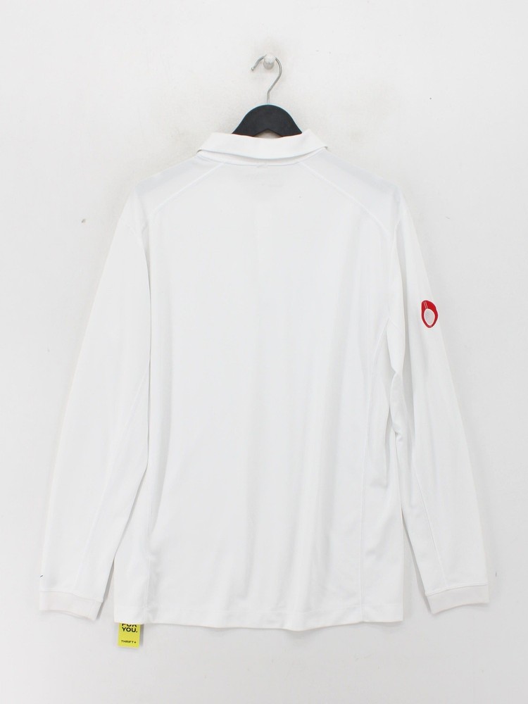 Nike Men's Polo M White 100% Polyester Collared Basic