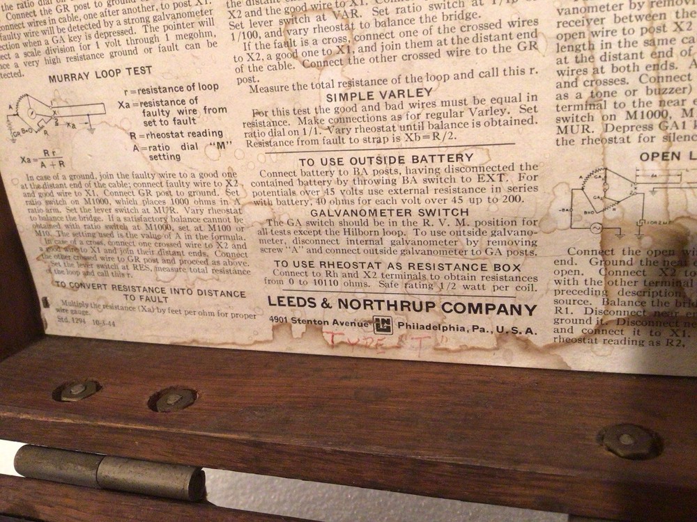 Leeds & Northrup 1940s Model 5430-A Electrical Test Set