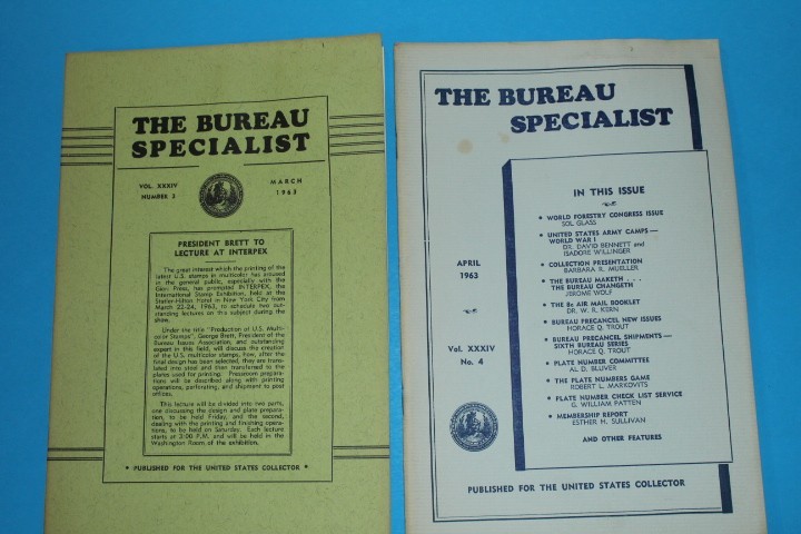 The Bureau Specialist Journal 1963 Full year BlueLakeStamps Timeless info