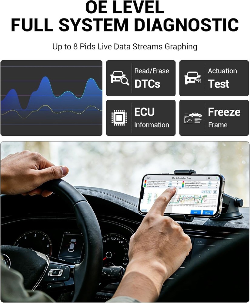 XTOOL A30M V2.0 KIT BT OBD2 Scanner Code Reader Full System Car Diagnostic Tool