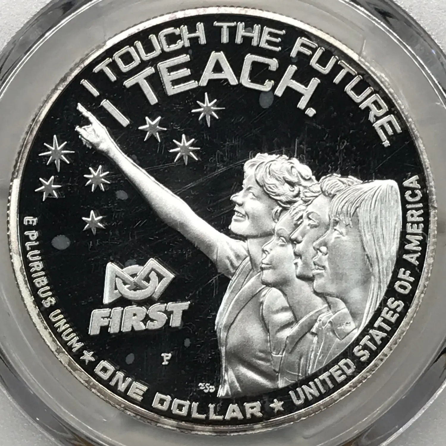 2021 P Christa McAuliffe Silver Dollar PCGS PR-70 DCAM First Strike (spots)
