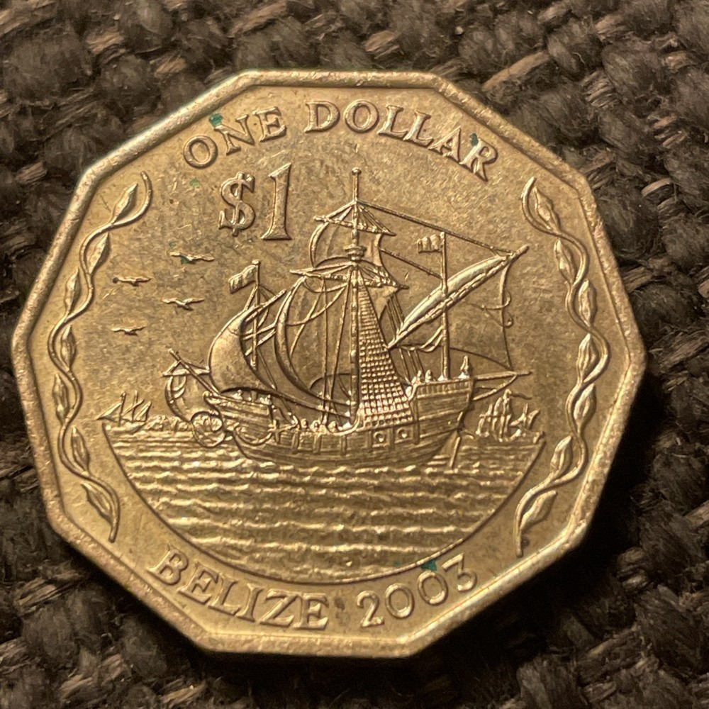 2003 Belize 1 Dollar Santa Maria Ship