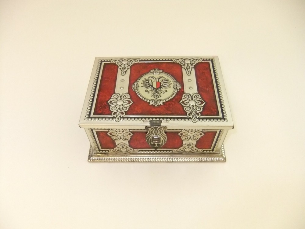 Blue Bird Confectionery Chest Tin Empire Double Headed Eagle