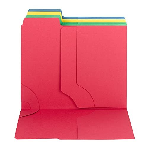 3-in-1 SuperTab Section Folder, 1/3-Cut Oversized Tab, Letter Size, Assorted